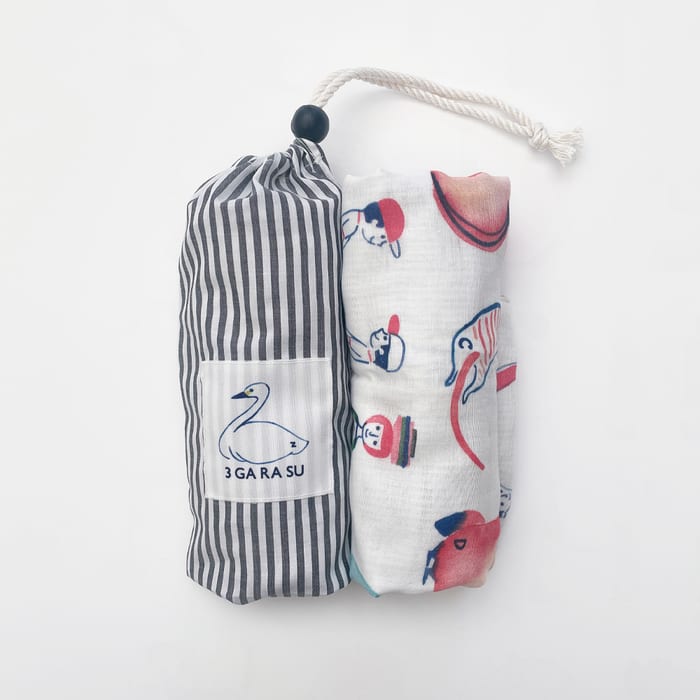 ABCガーゼケットmini (収納巾着付き)